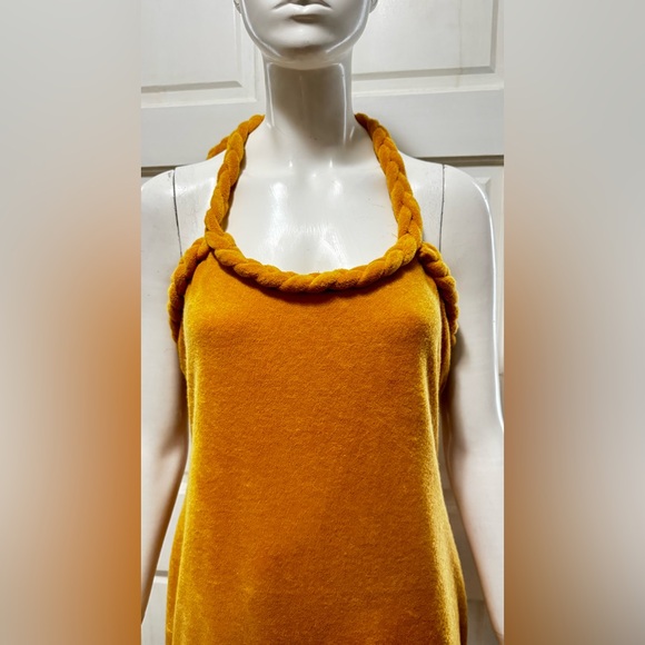 Unbranded Tierra Tassel Fringe Mustard Rope Midi Dress Size Large. - Picture 8 of 12